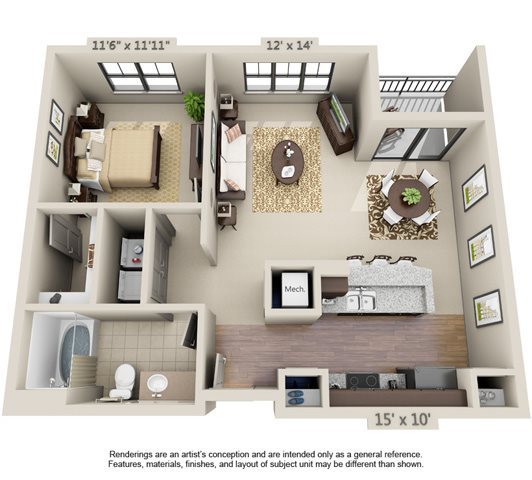 1 bed 1 bath Floor Plan A2 Sanibel - Millenia 700 1 bed 1 bath Floor Plan A2 Sanibel - Millenia 700